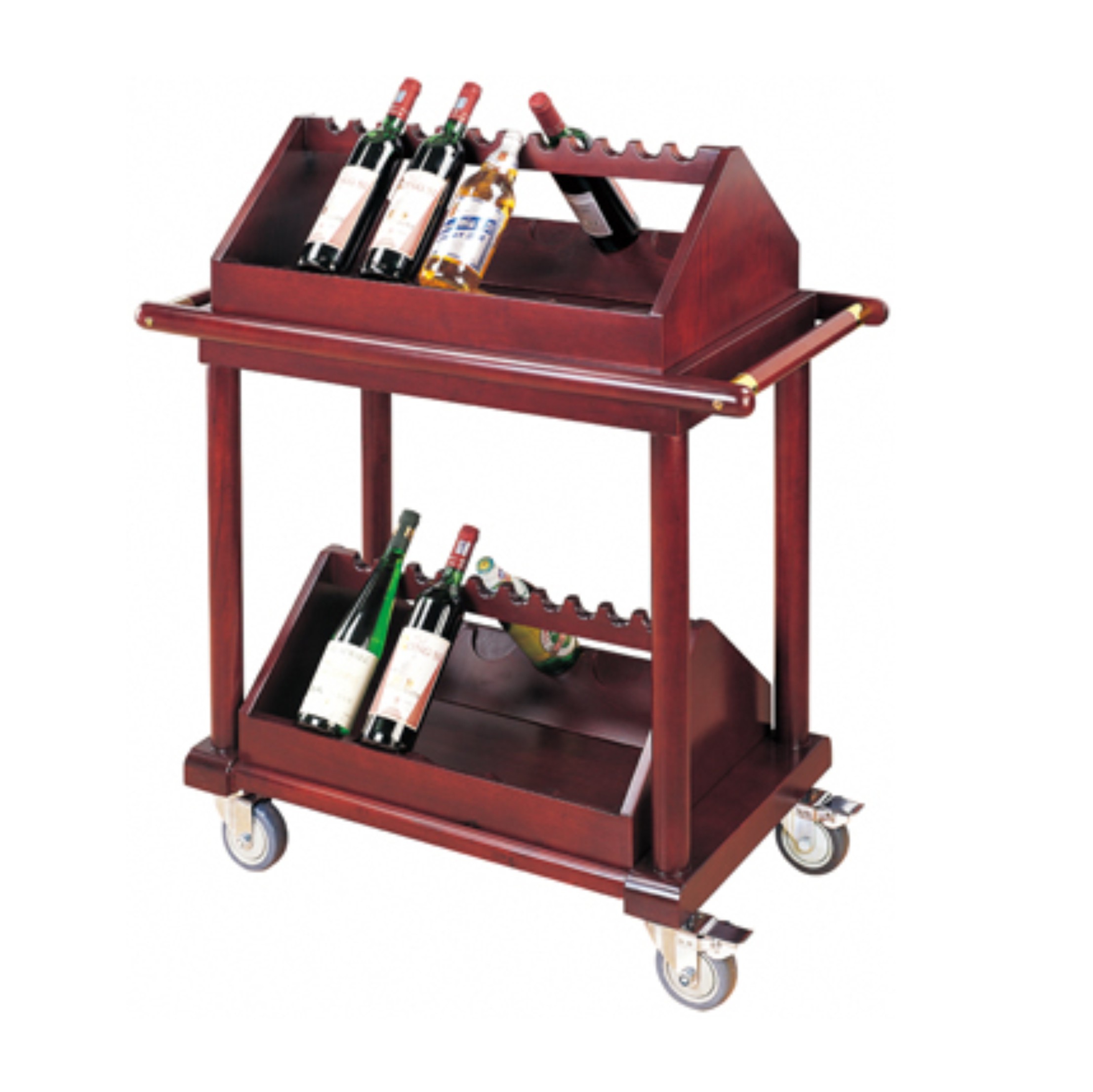 Carrinho de licor de madeira para vinho tinto para restaurante (FW-31)